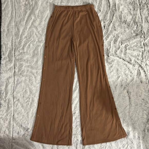 Nap Loungewear Rib-knit Flare Leg Button Pants - Picture 5 of 10